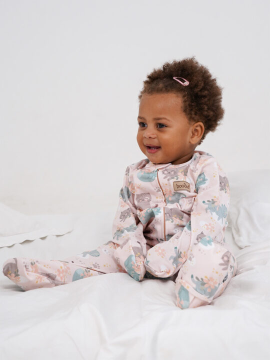 Blush Kitties Onesie Model