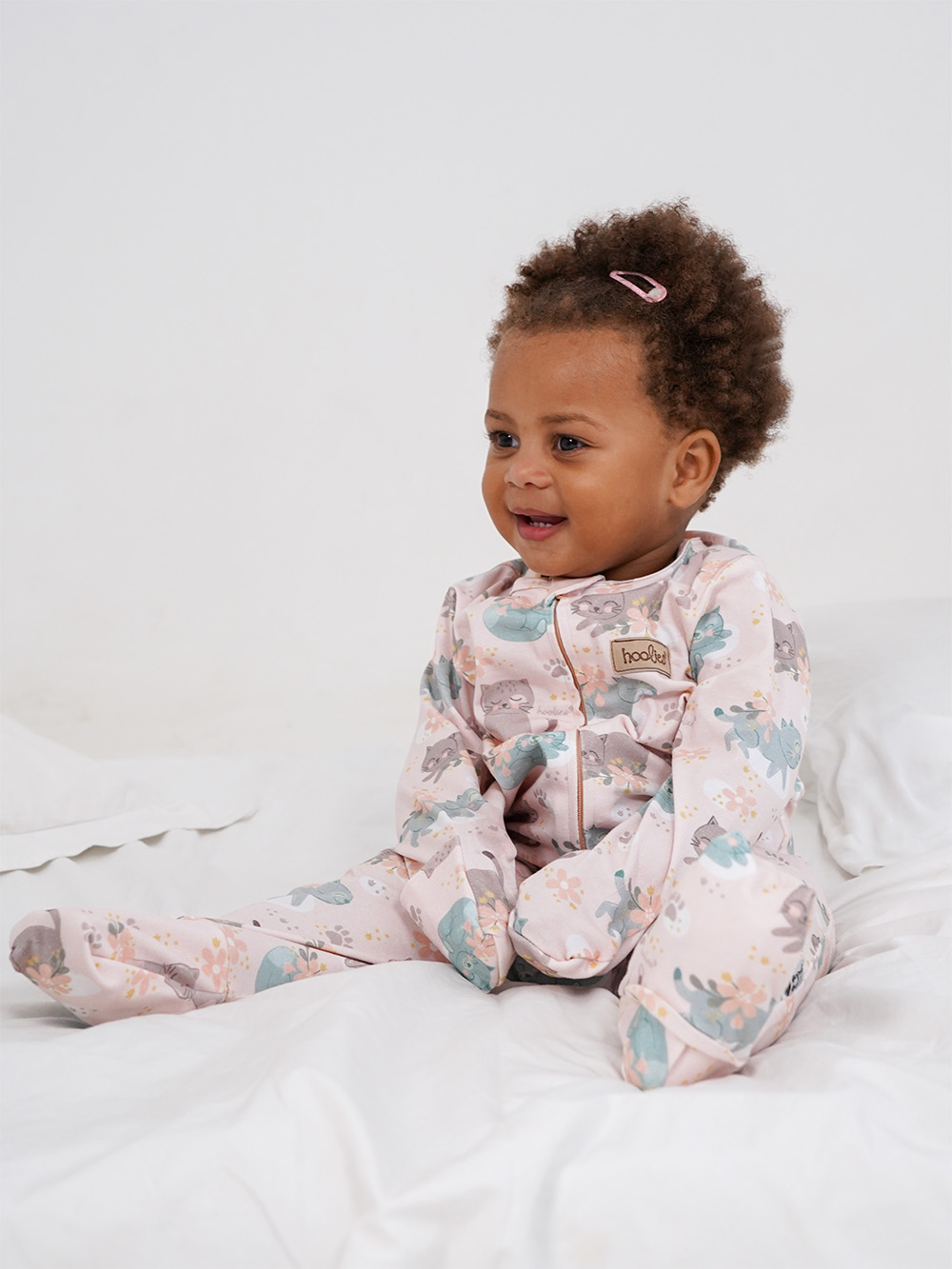 Blush Kitties Onesie Model