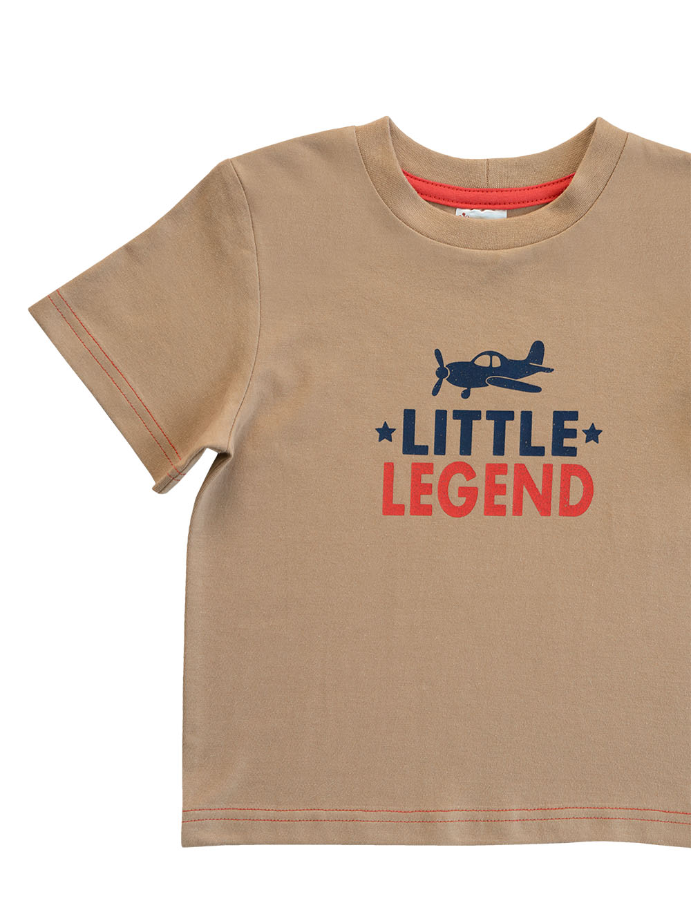Little Legend and Red Stripe Cotton T-shirts Boys 2 Pack 3 Little Legend Detail