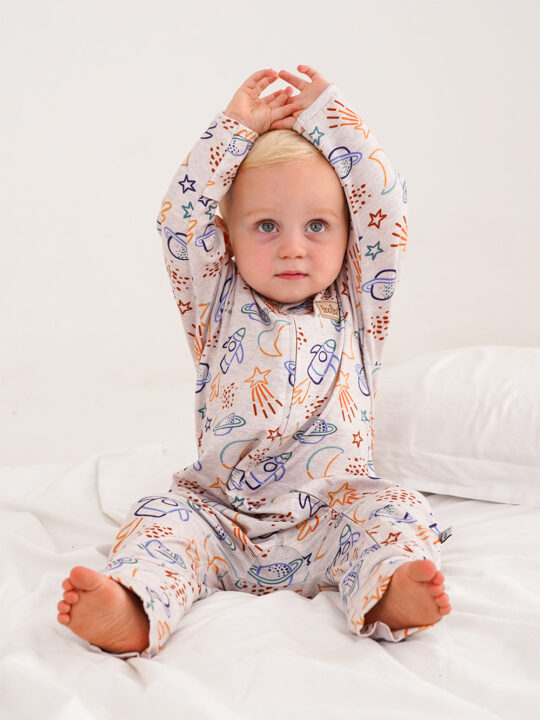 About Hoolies Children's Clothing 13 Rocket Rascal Boys Babygrow