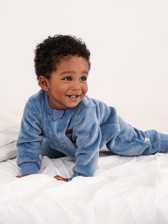 Denim Plush Fleece Onesie