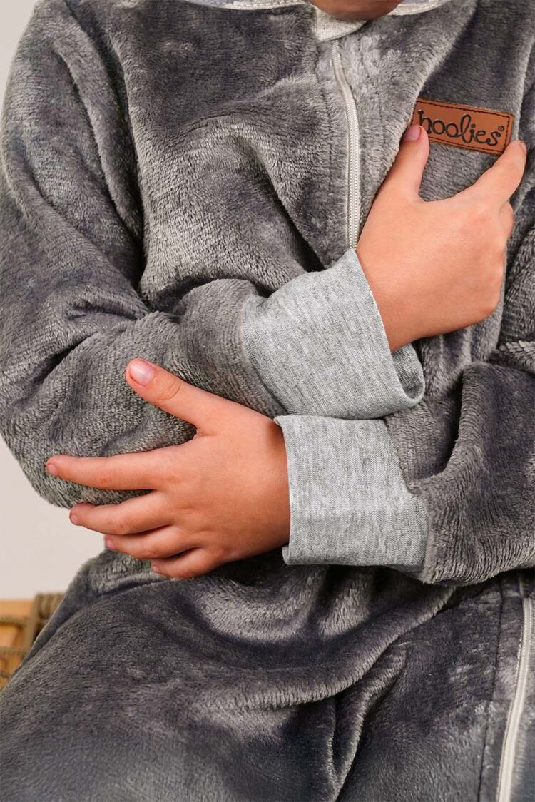 Grey Plush Kids Onesie Model