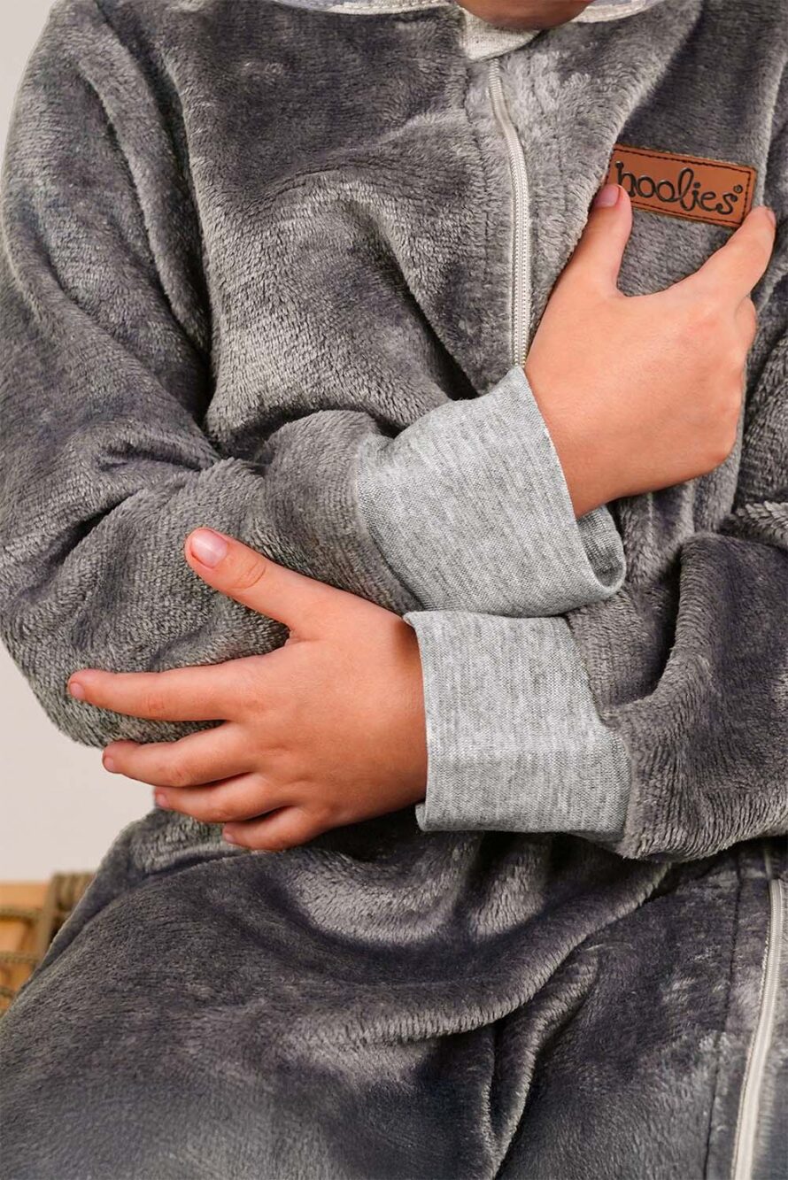 Grey Plush Kids Onesie Model
