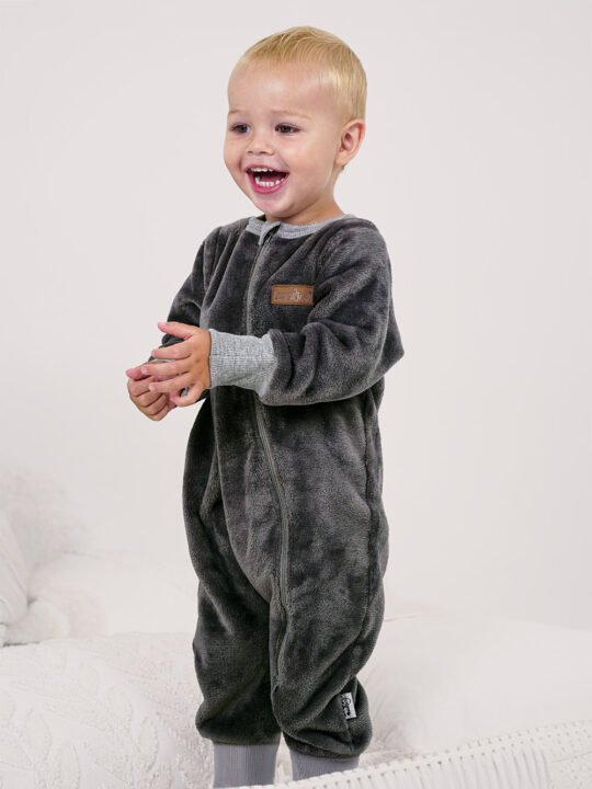 Grey Plush Kids Onesie Model 8