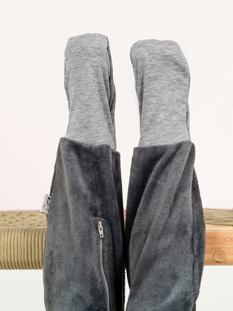 Grey Plush Kids Onesie Model5