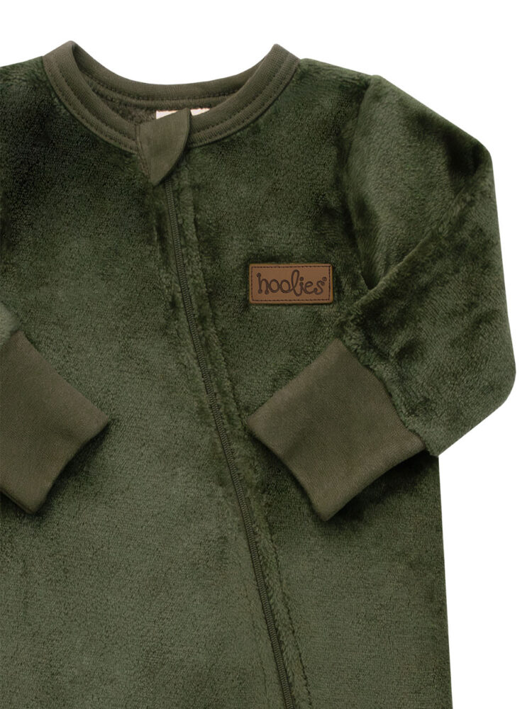 Khaki Plush Onesie Detail