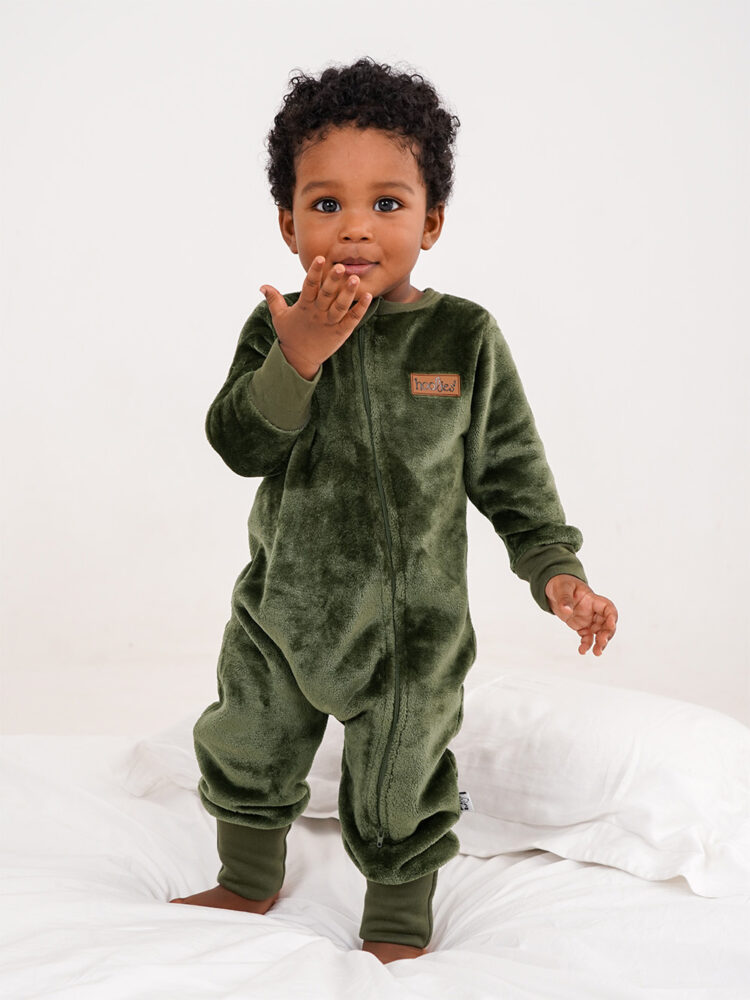 Khaki Fleece Onesie
