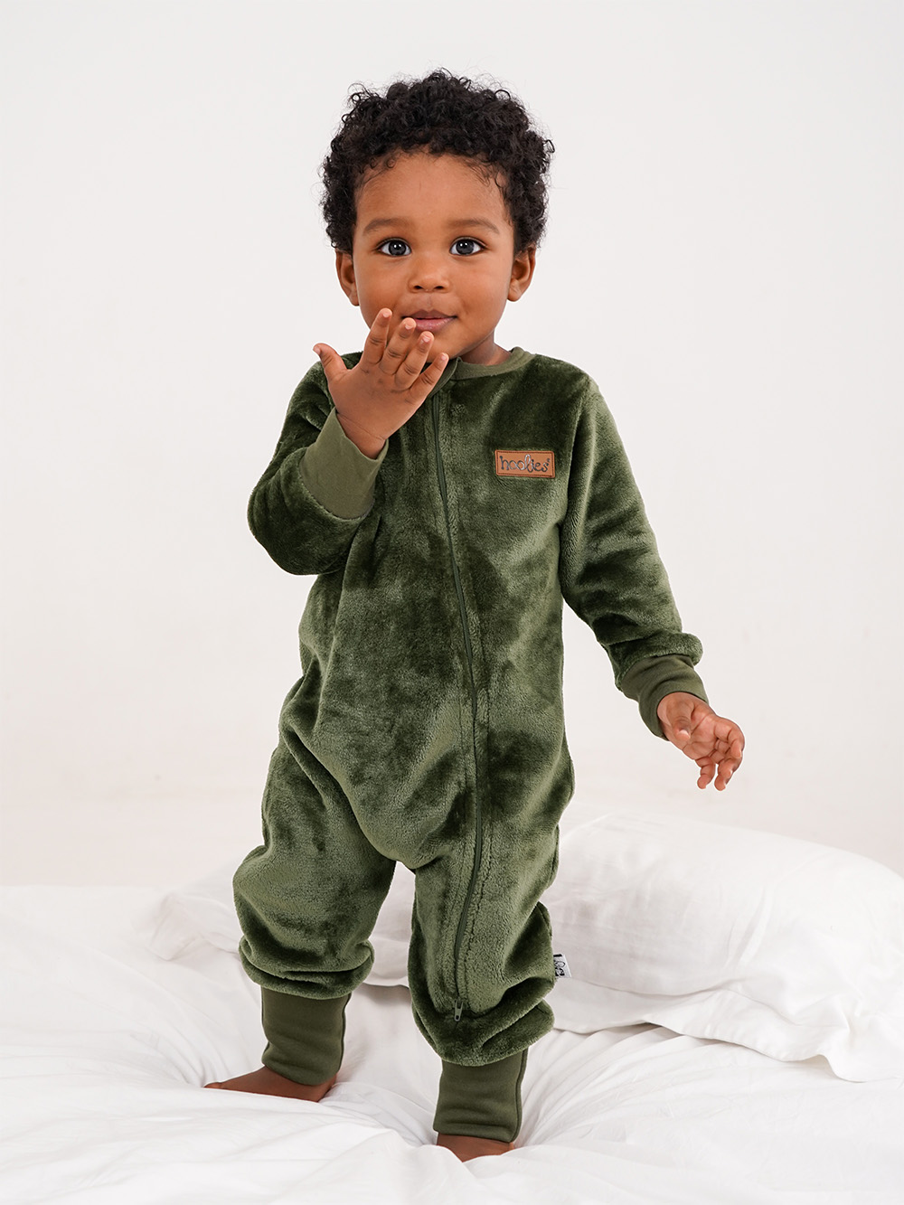 Khaki Fleece Onesie
