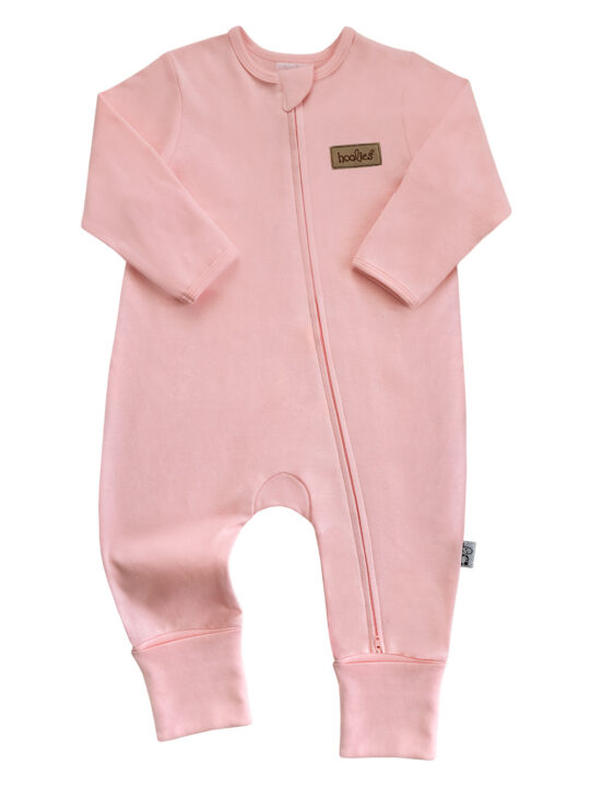 Pink Candy Cloud Winter Cotton Onesie Interlock