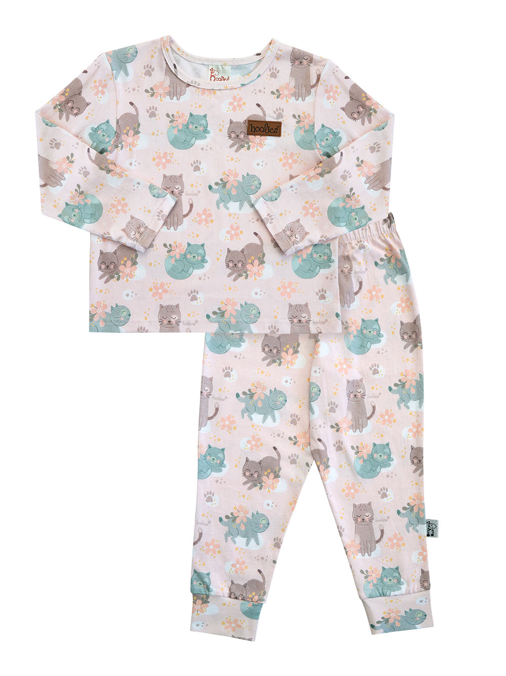 Blush Kitty Girls Winter Pyjama Set