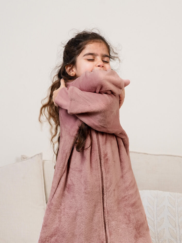 Rose Gold Sleeved Sleep Sack Model 4