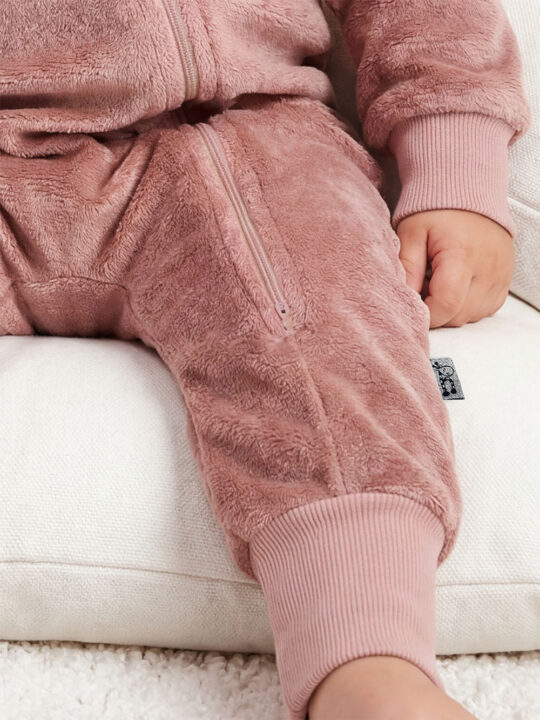 Rose Gold Plush Onesie Model Detail 2