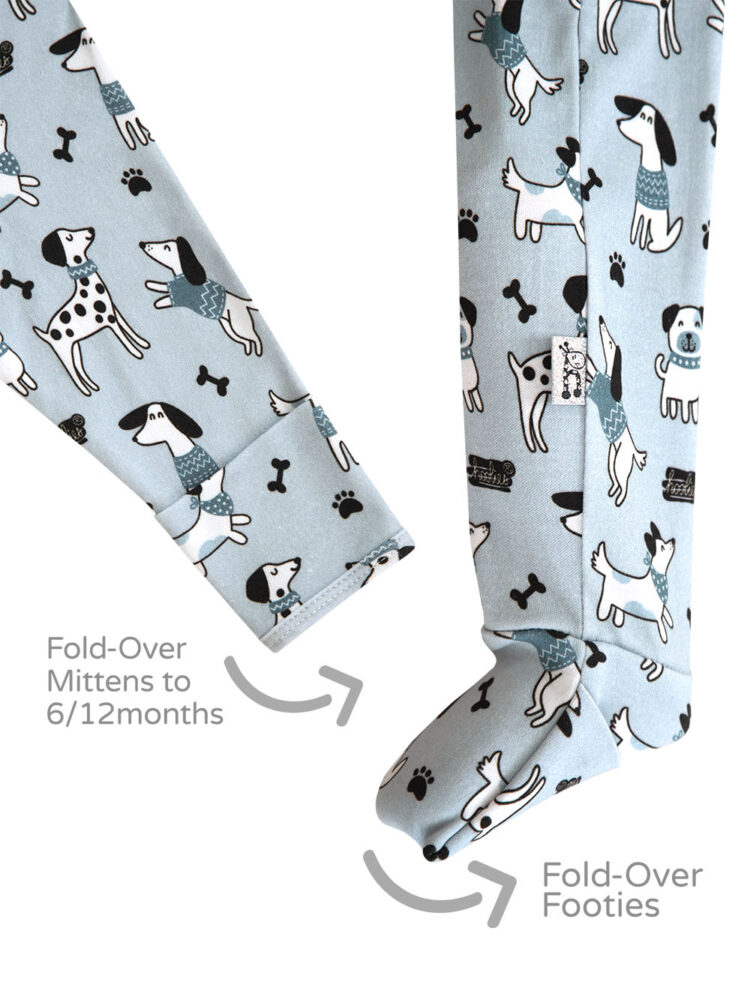 Snuggle Pup Interlock Onesie Mitten and Footie