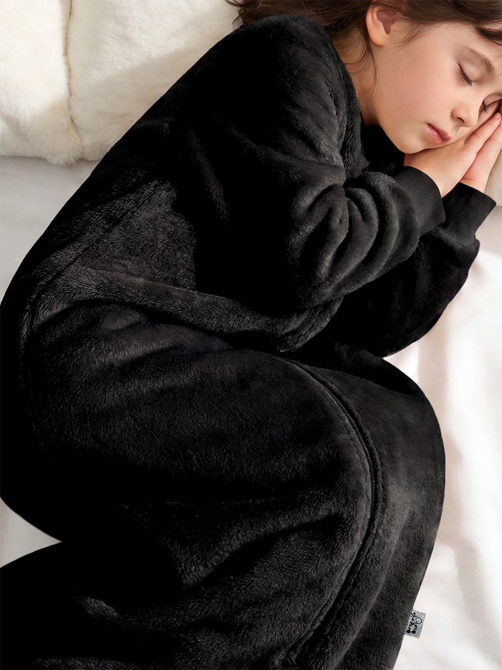 Black Sleeved Sleep Sack Model