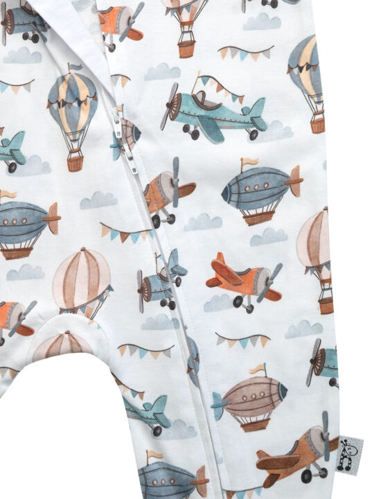 26WLA Little Aviator Interlock Onesie Zoom 2