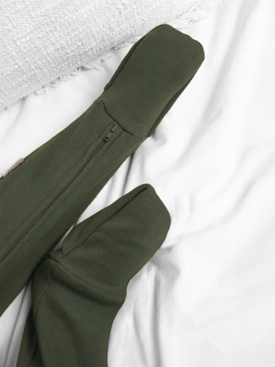 Khaki Cotton Interlock Evergreen Model Footies