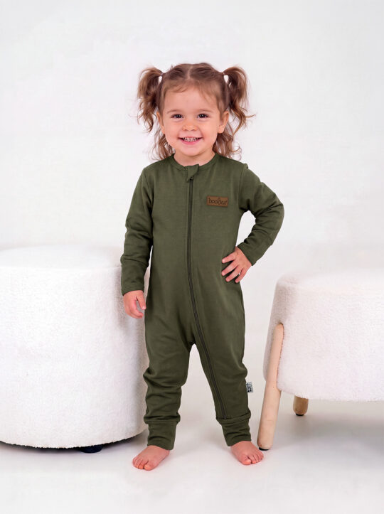 Khaki Cotton Interlock Evergreen Model Onesie 3