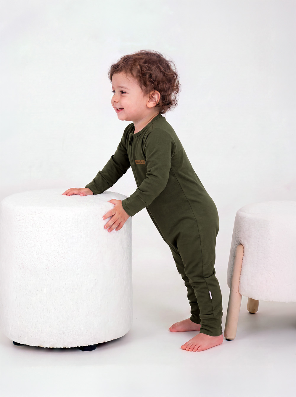 Khaki Cotton Interlock Evergreen Model Onesie Boy