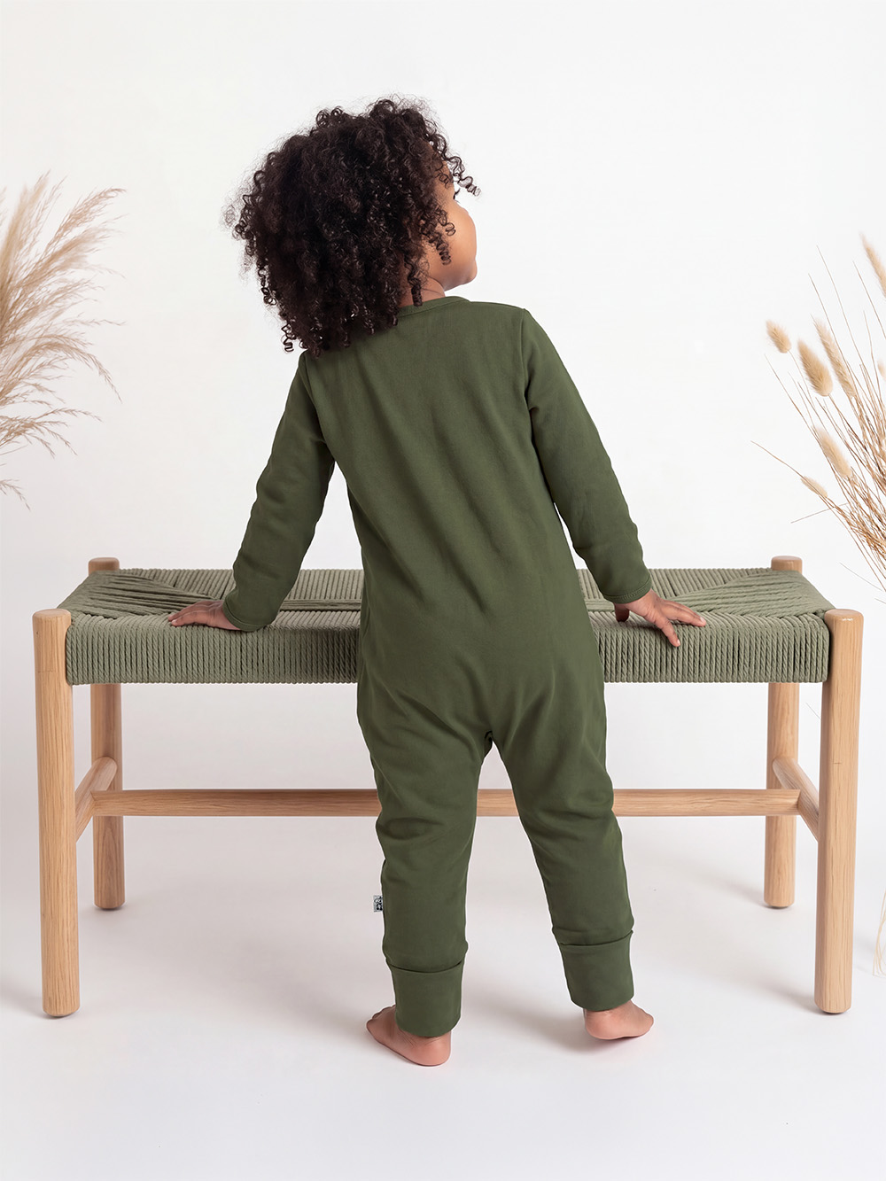 Khaki Cotton Interlock Evergreen Model Onesie2
