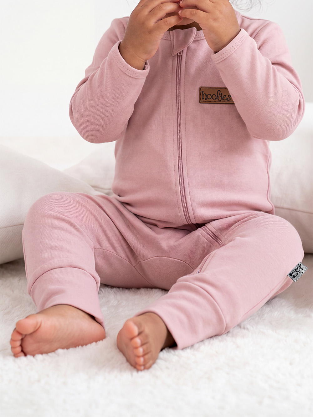 Lilac Rose Cotton Onesie Model
