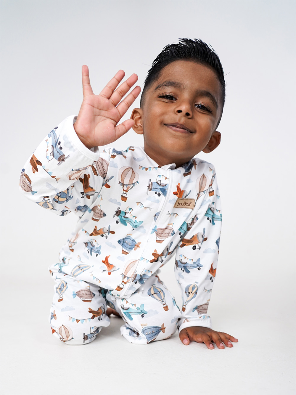 Little Aviator Onesie Model