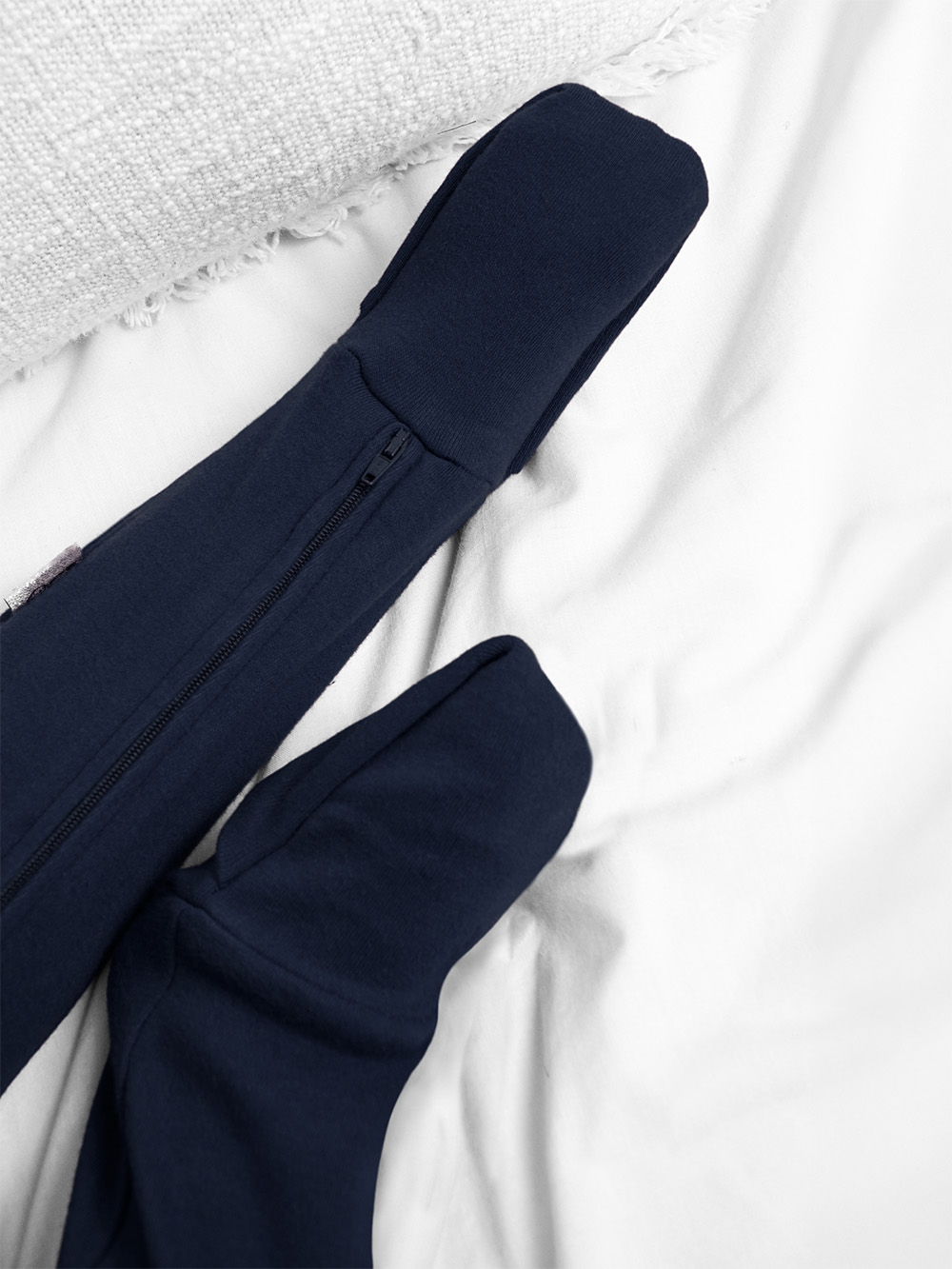 New Navy Cobolt Interlock Onesie Model Footies