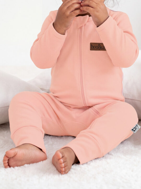 Peach Cotton Interlock Model 2Onesie