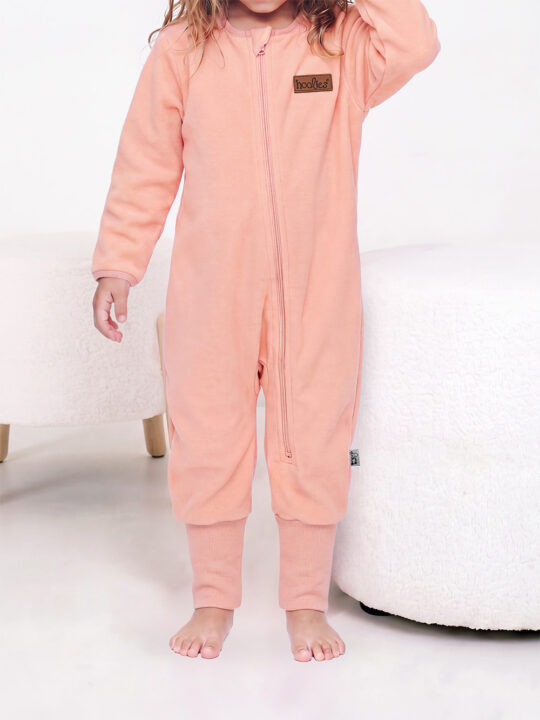 Peach Cotton Interlock Model Onesie