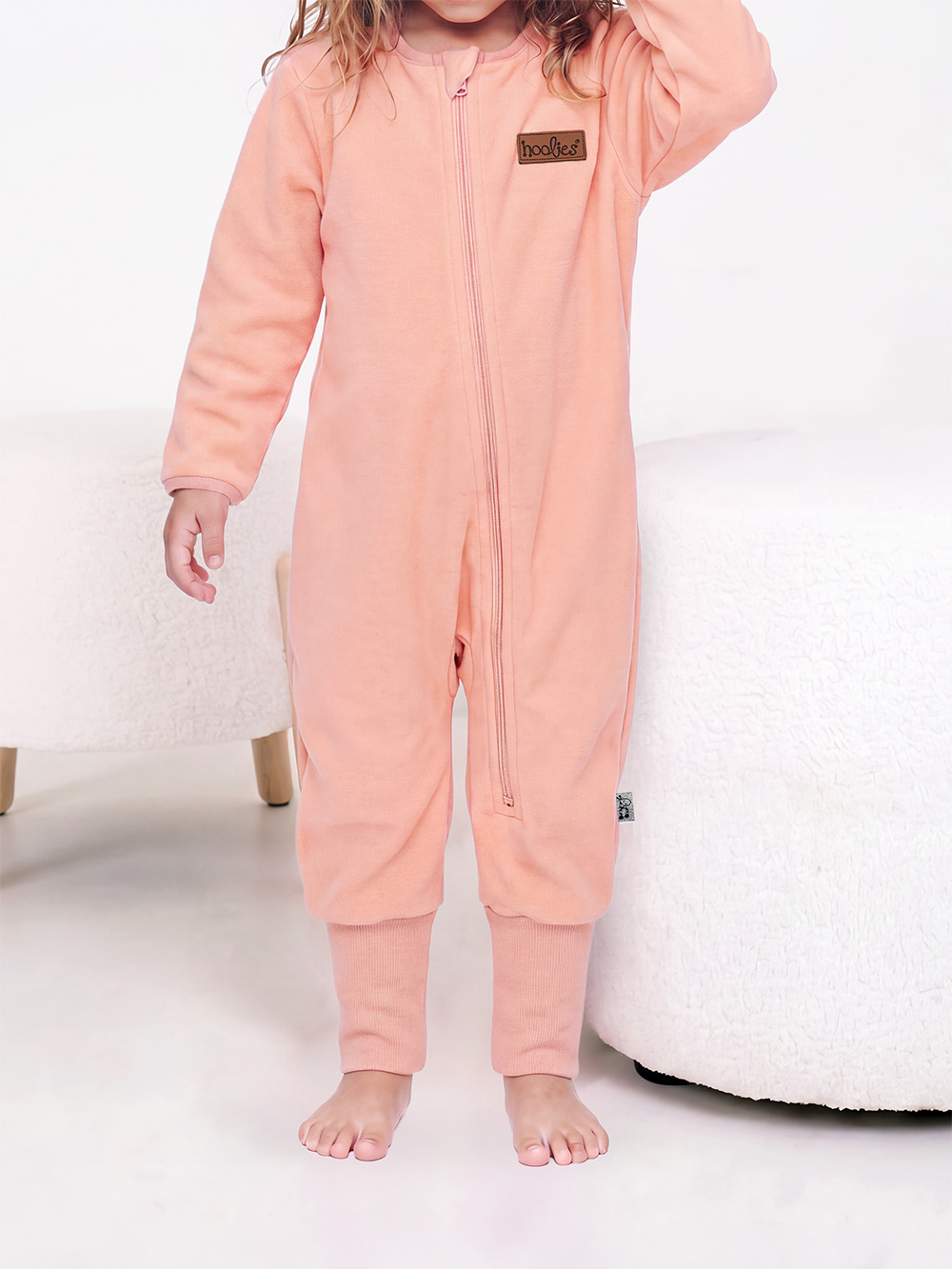 Peach Cotton Interlock Model Onesie
