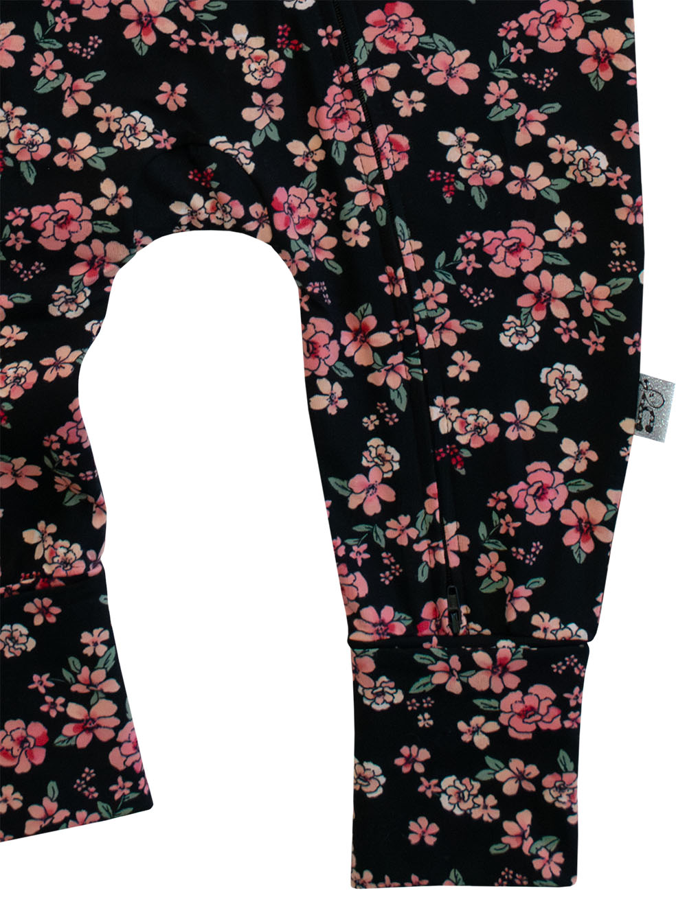 25MFO Midnight Floral Girls Onesie Detail3