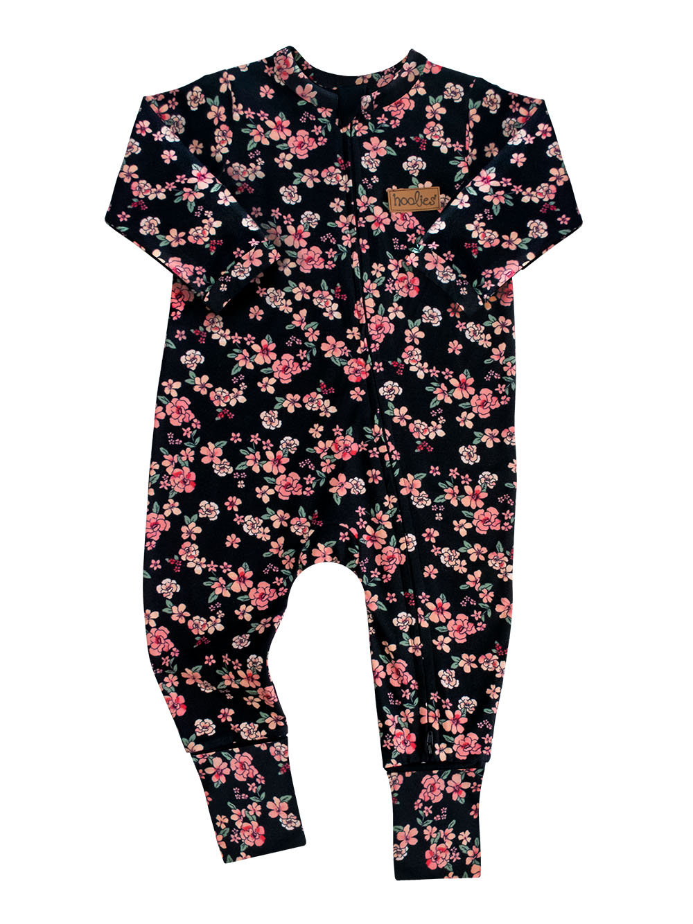 Black Floral Girls Onesie