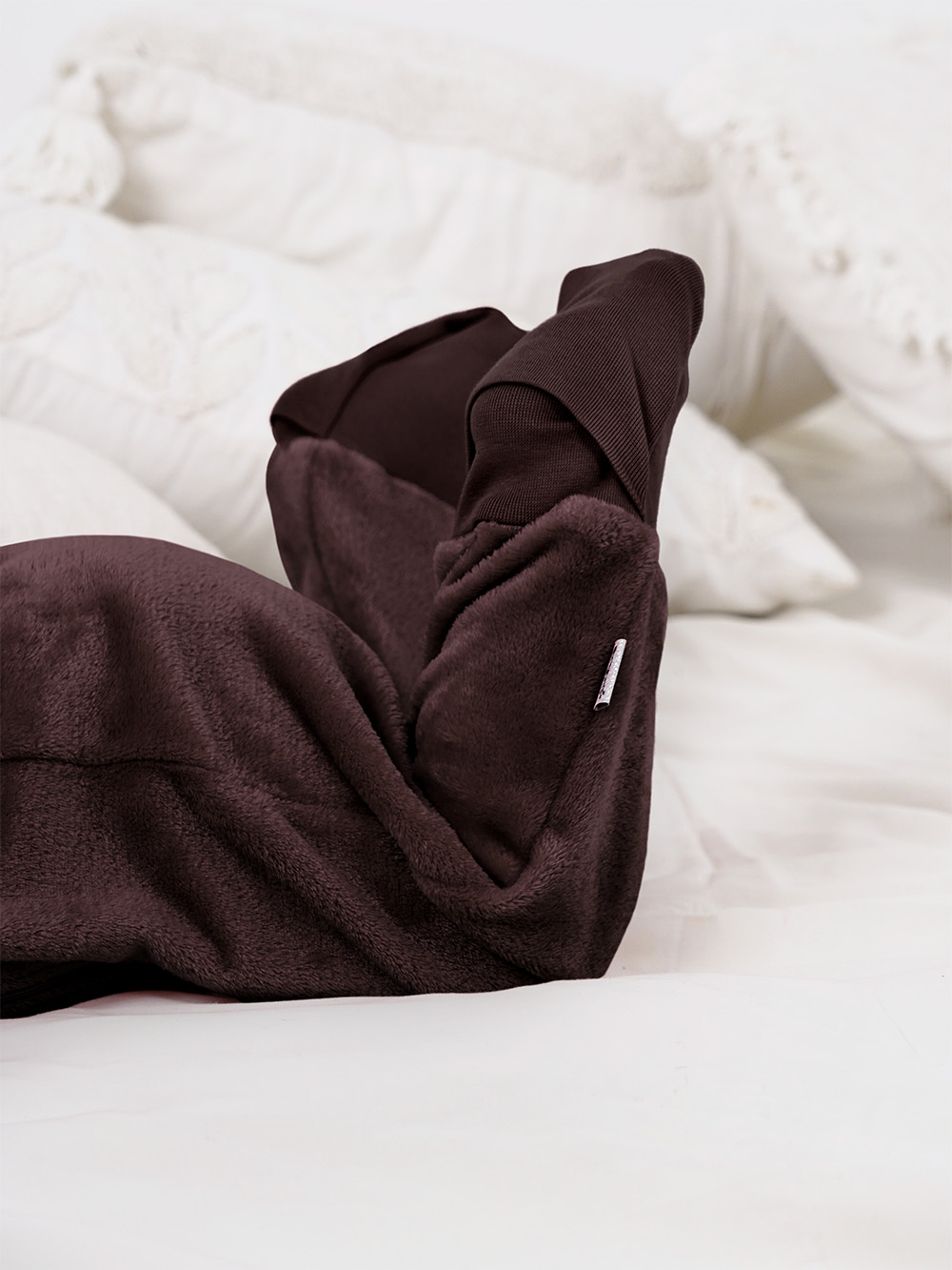 Cocoa Shake Plush Onesie Footie Model