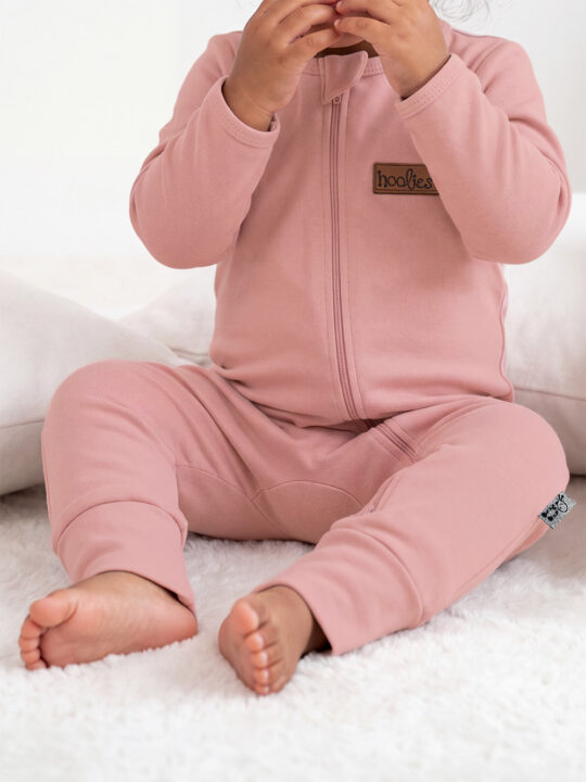 Dusty bPink Cotton Onesie Model