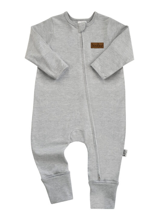 Grey Melange Cotton Interlock Onesie