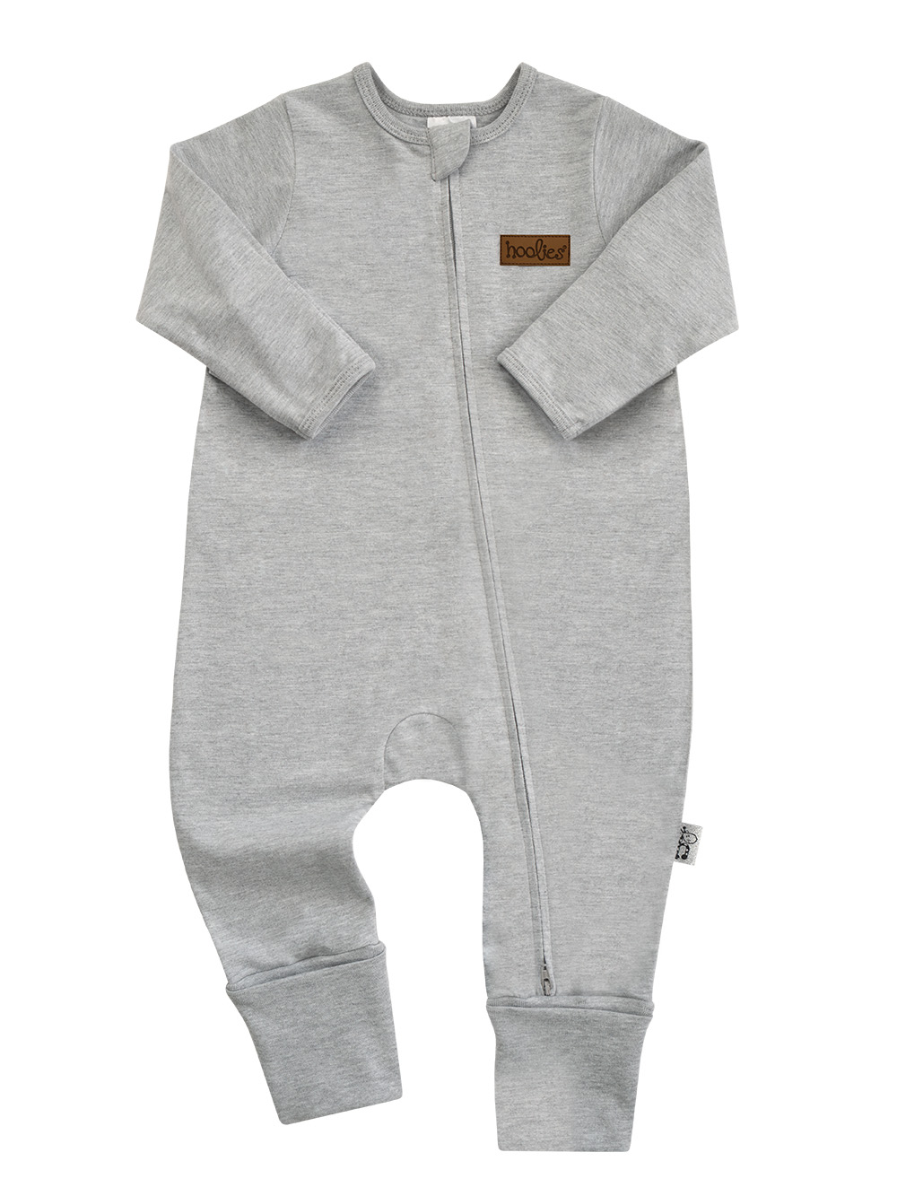 Grey Melange Cotton Interlock Onesie