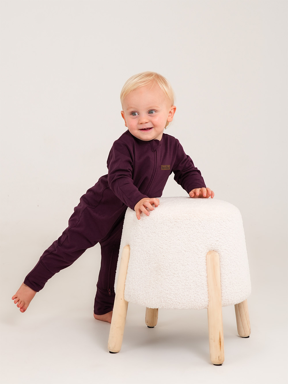 Plum Whisper Cotton Interlock Model Onesie