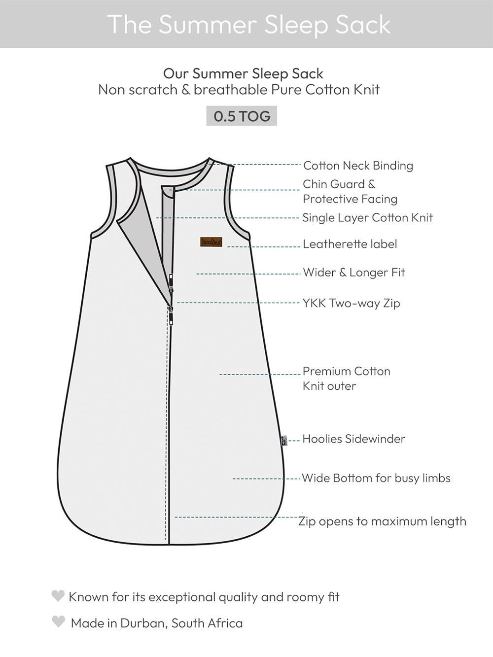 Summer Sleep Sack 0.5tog