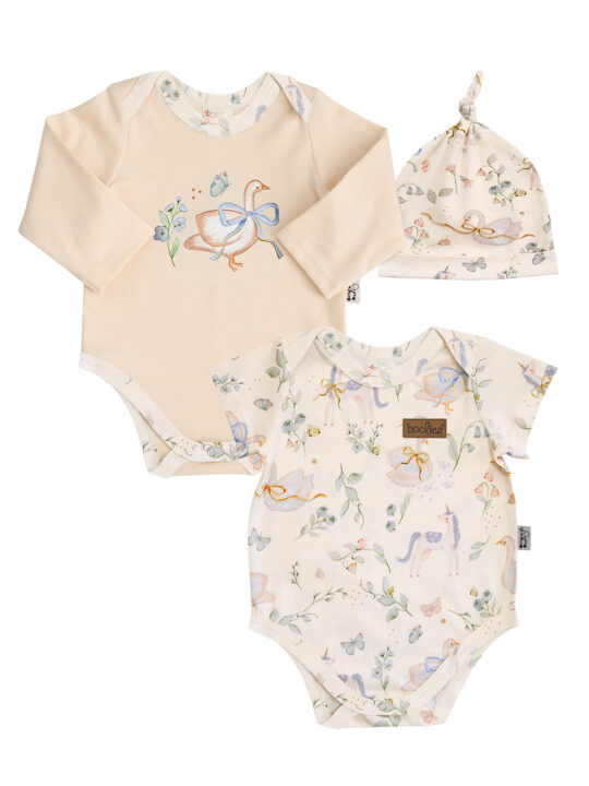 26SUS - Unicorn Swans Spring Cotton Bodyvest Set