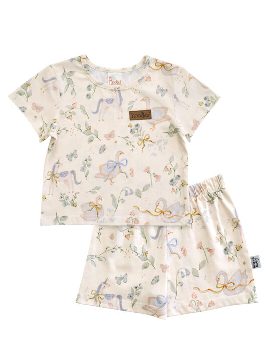 Unicorn Swans Girls Cotton Summer Sleepwear Kids Pyjamas
