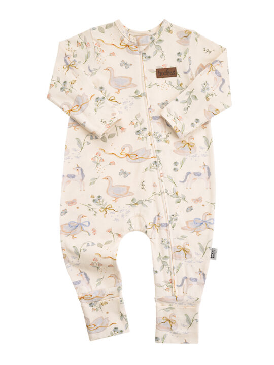 Unicorn Swans Newborn Cotton Onesie