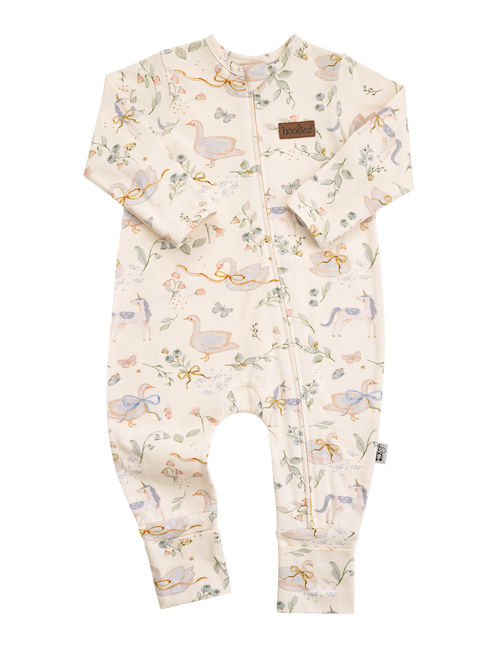 Unicorn Swans Newborn Cotton Onesie