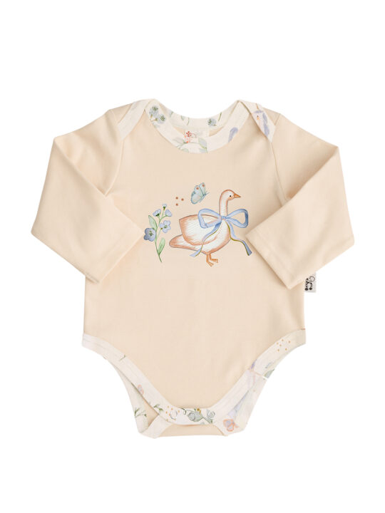 Unicorn Swans Sleeved Romper