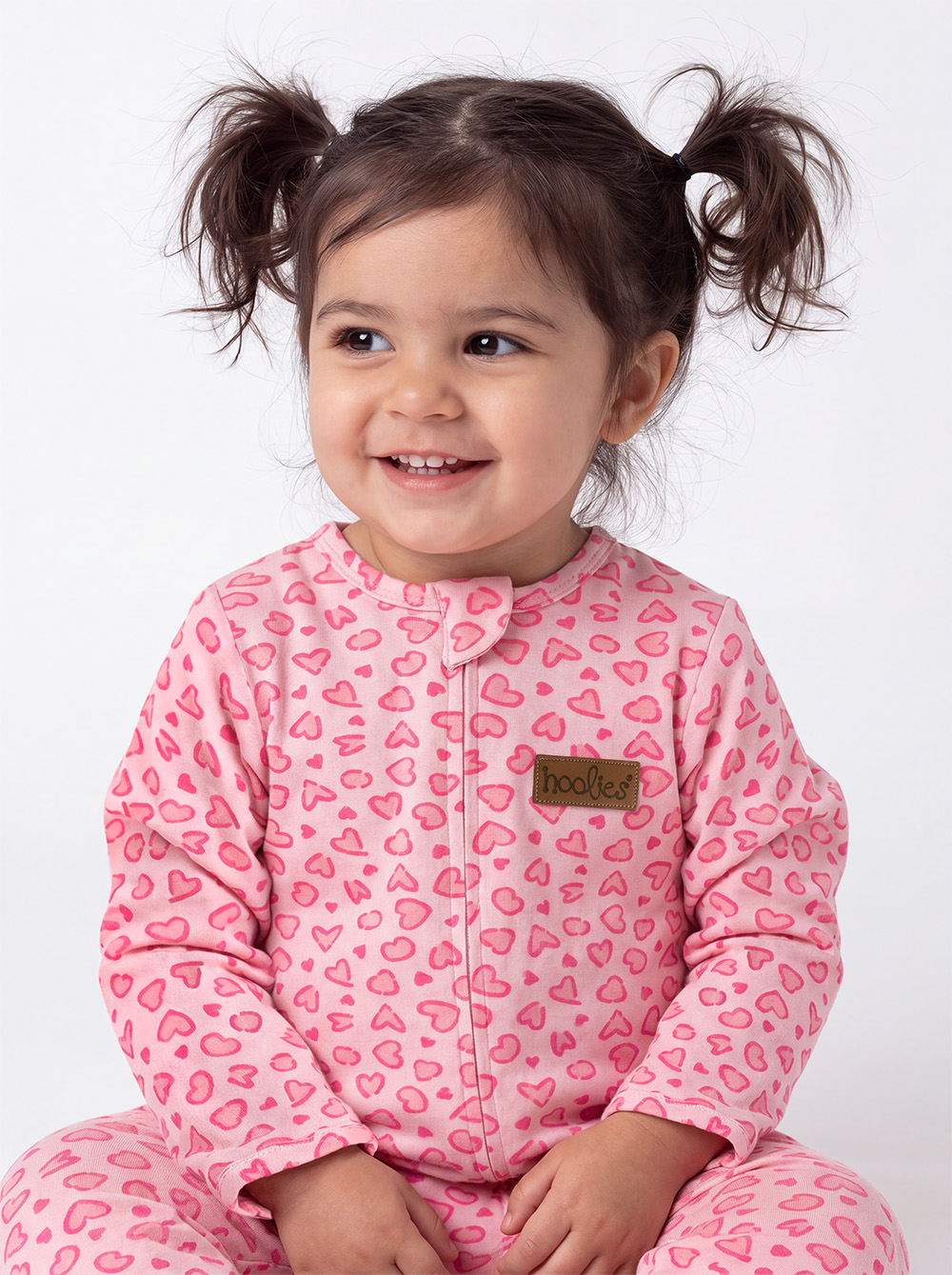 26SCO Leopard Print Hearts Onesie Model 1