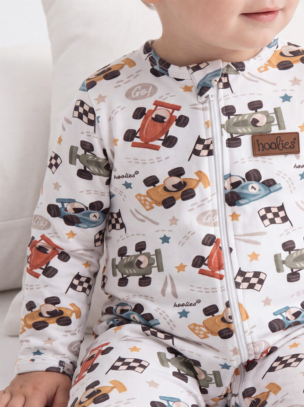 F1 Race Car Newborn Cotton Onesie
