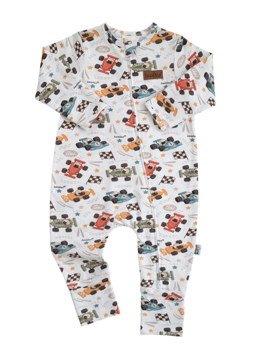 F1 Race Car Newborn Cotton Onesie