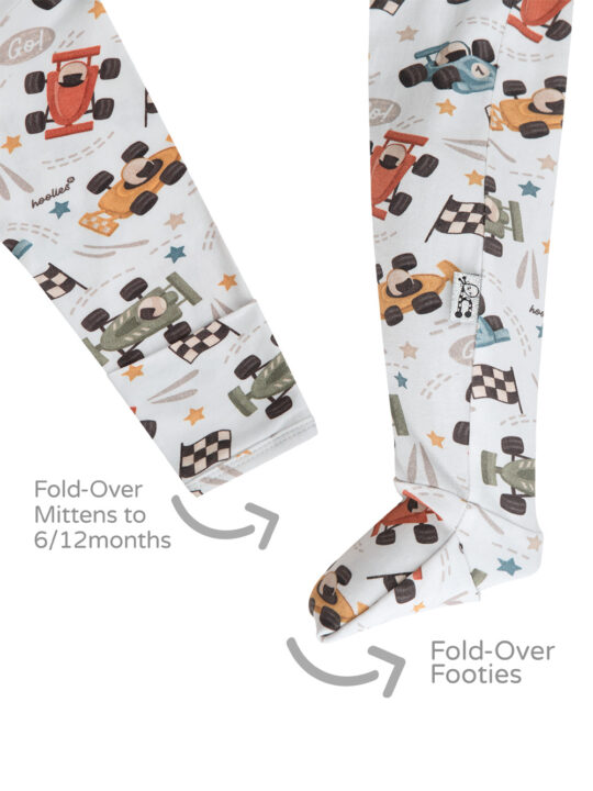 F1 Race Car Onesie Footie and Mitten