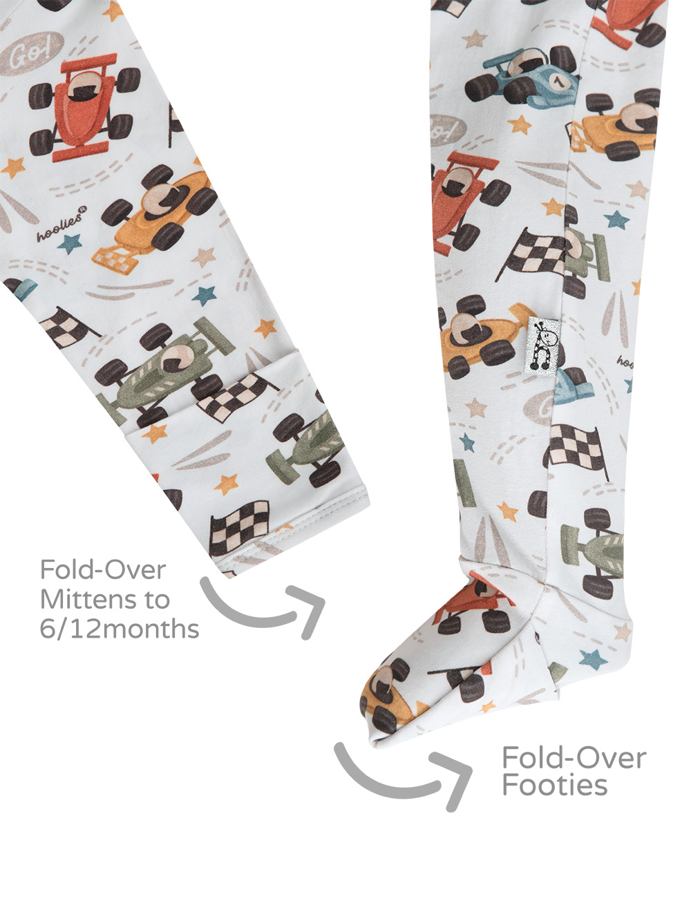 F1 Race Car Onesie Footie and Mitten