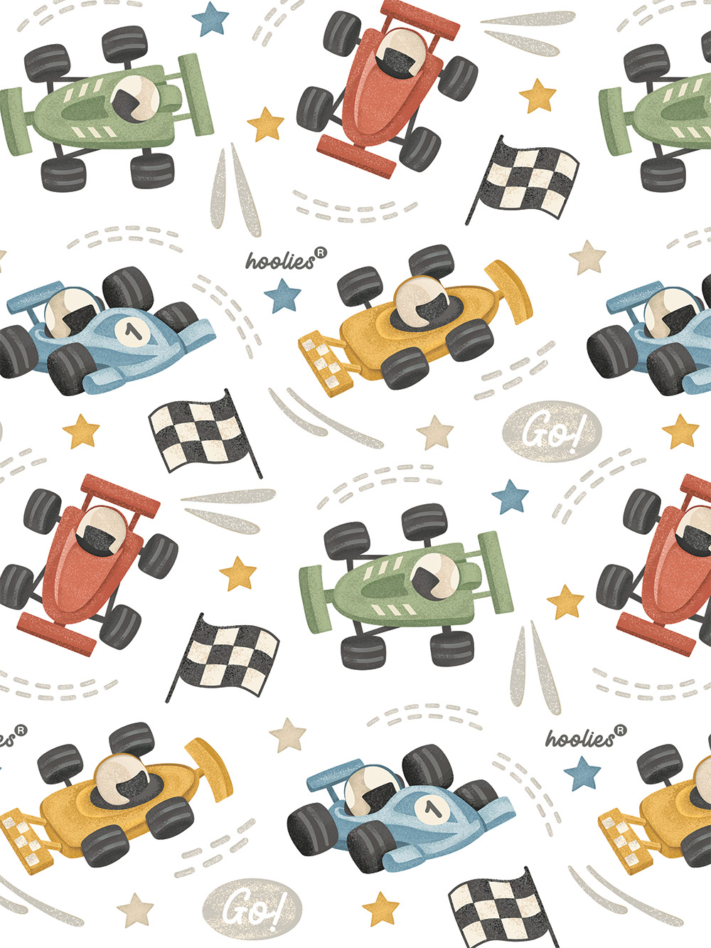F1 Vintage Seamless print
