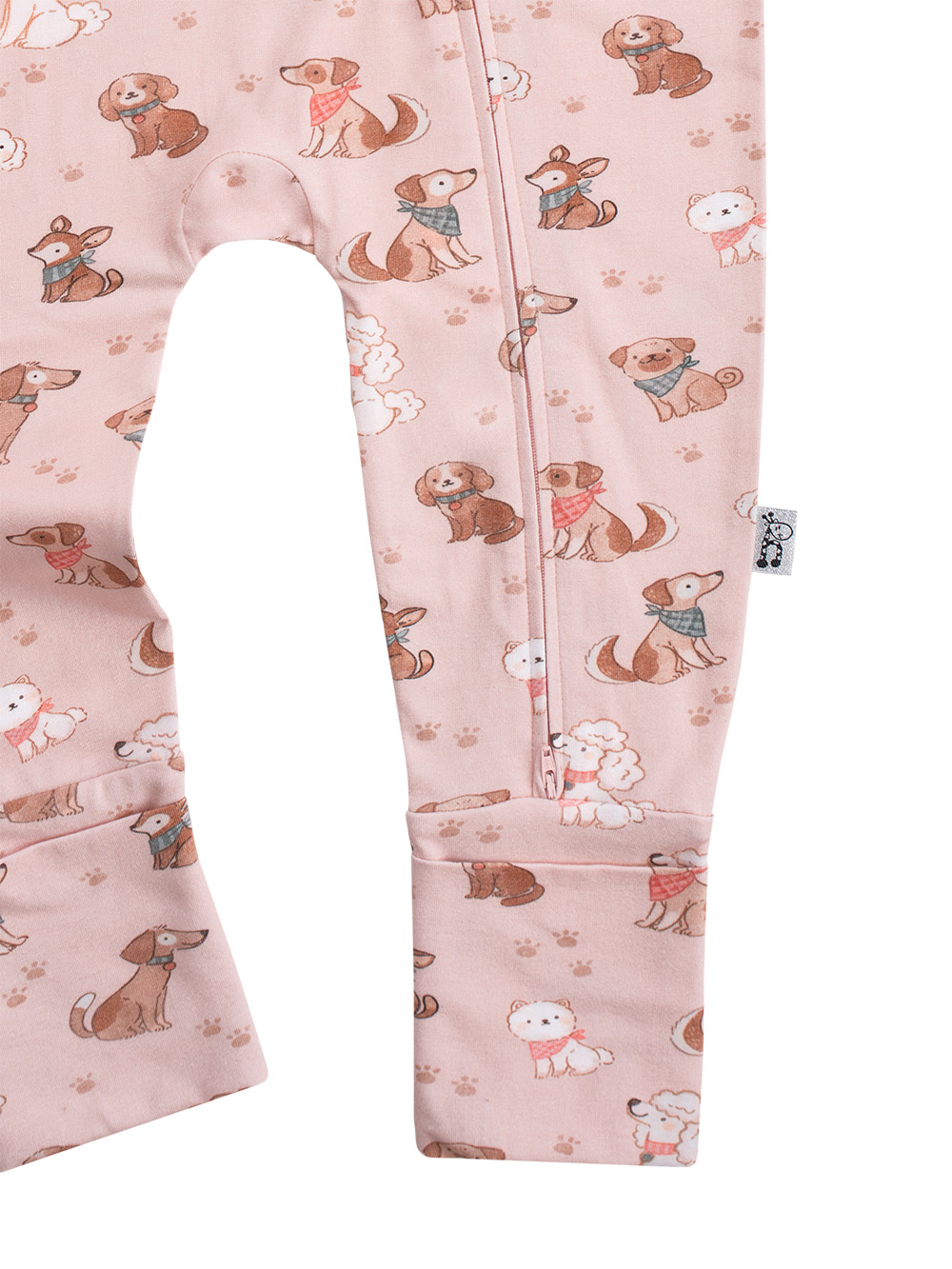Pink Pooches Cotton Lycra Onesie Details