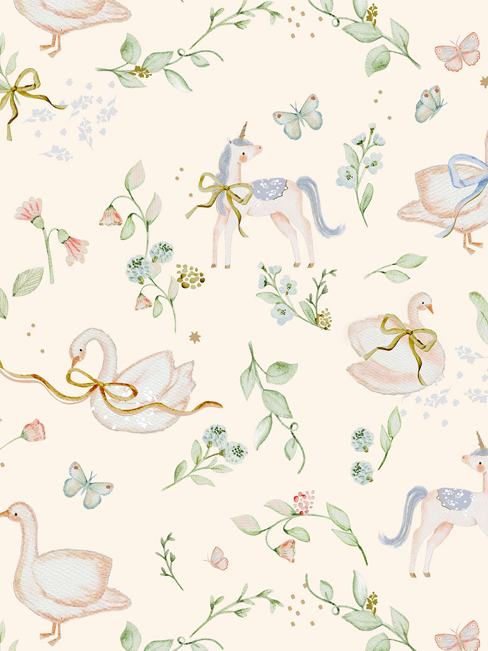 S26 Swan Unicorn Print Detail